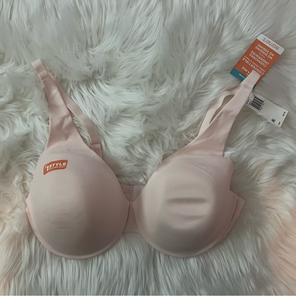 Warner's Pink Seamless Convertible Bra with Adjustable Straps